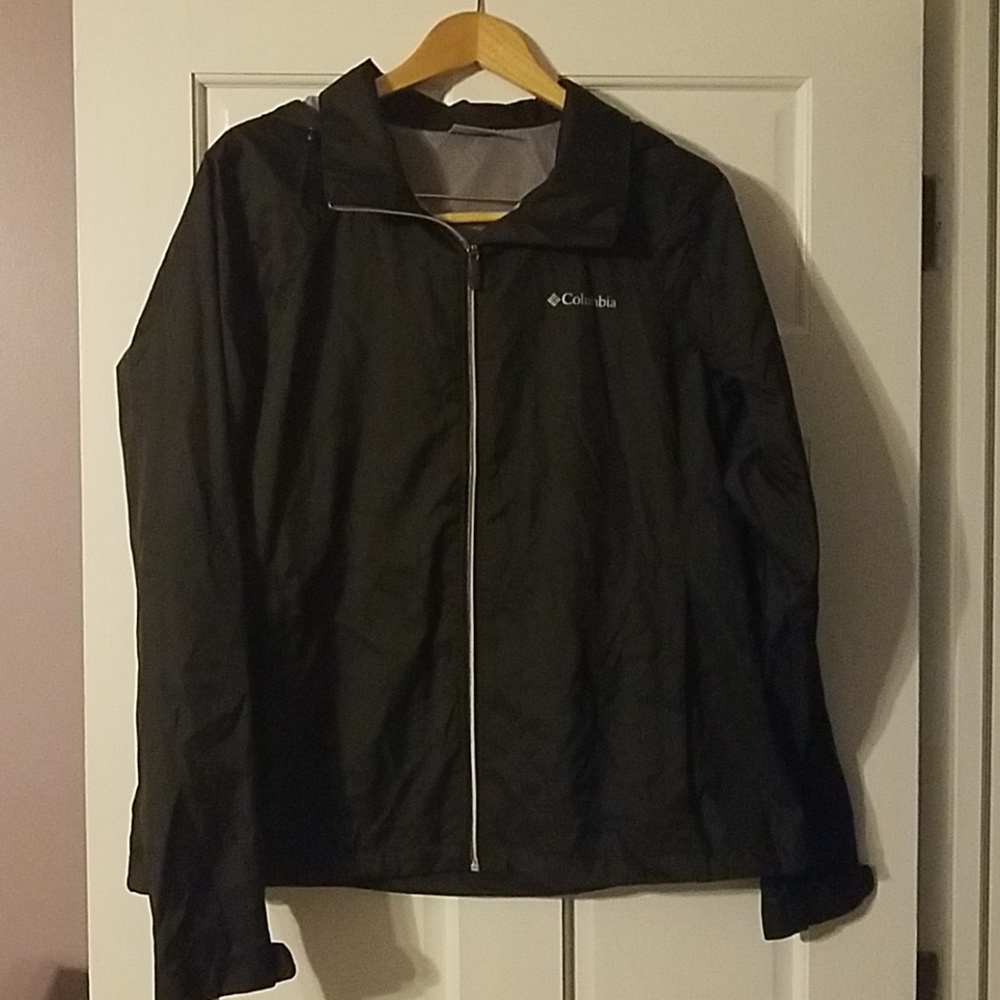 Black Columbia rain jacket